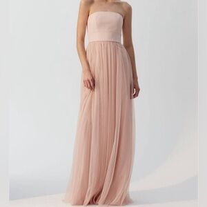 New with tags Amsale Lynton bridesmaid dress blush size 4 extra long